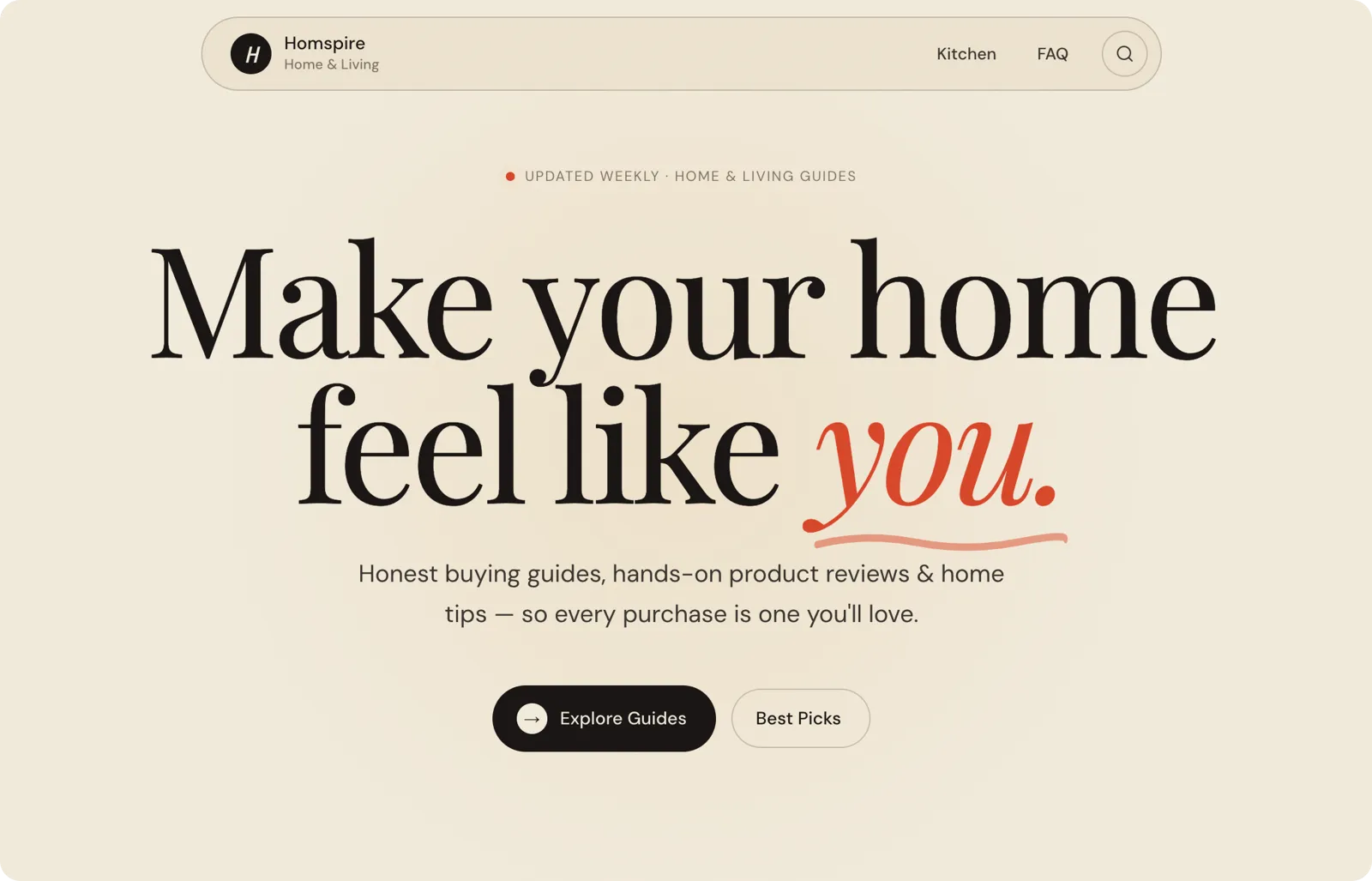 The home guide that actually feels like home